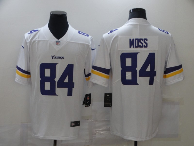 Men's Minnesota Vikings Randy Moss #84 White Jersey